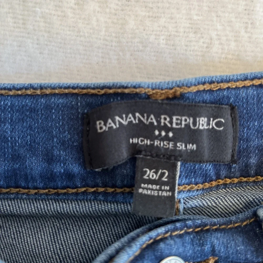 Banana Republic Jeans Women's 26/2 Blue High Rise Slim Dark Wash OLX New House‎